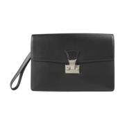 Pre-owned Leather clutches Cartier Vintage , Black , Dames