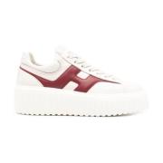 Chunky Sneakers Bordeaux Rood Hogan , White , Dames