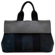 Pre-owned Canvas handbags Hermès Vintage , Black , Dames