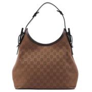 Pre-owned Canvas handbags Gucci Vintage , Brown , Dames