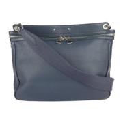 Pre-owned Leather shoulder-bags Louis Vuitton Vintage , Blue , Dames