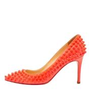 Pre-owned Leather heels Christian Louboutin Pre-owned , Pink , Dames