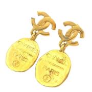 Pre-owned Metal chanel-jewelry Chanel Vintage , Yellow , Dames