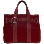 Pre-owned Canvas handbags Hermès Vintage , Red , Dames