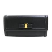 Pre-owned Leather wallets Salvatore Ferragamo Pre-owned , Black , Dame...