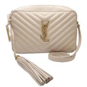 Pre-owned Leather shoulder-bags Yves Saint Laurent Vintage , Beige , D...