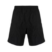 Zwarte nylon zwemshorts met Ami de Coeur Ami Paris , Black , Heren