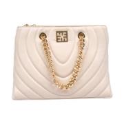 Grote Dubbele Handvat Tas Pamela Ermanno Scervino , Beige , Dames