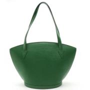 Pre-owned Fabric totes Louis Vuitton Vintage , Green , Dames