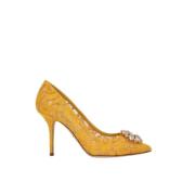 Regenboog Kant Pumps met Broche Dolce & Gabbana , Yellow , Dames