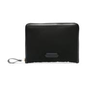 Leren Logo Patch Clutch Tas Tom Ford , Black , Heren