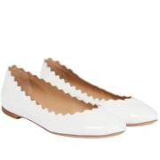 Leren ballerinas met ronde neus Chloé , White , Dames