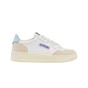 Witte Leren Sneakers met Blauwe Achterkant Autry , Multicolor , Dames