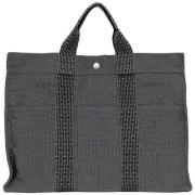 Pre-owned Canvas handbags Hermès Vintage , Gray , Dames