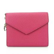 Pre-owned Leather wallets Dior Vintage , Pink , Dames