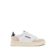 Vintage Stijl Witte Leren Sneakers Autry , White , Heren