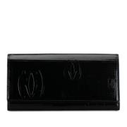 Pre-owned Leather wallets Cartier Vintage , Black , Dames