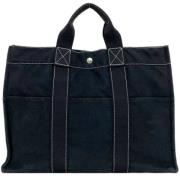 Pre-owned Canvas handbags Hermès Vintage , Blue , Dames