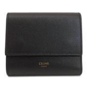 Pre-owned Leather wallets Celine Vintage , Black , Dames