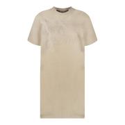 Ridder Motief Jersey Jurk Burberry , Beige , Dames