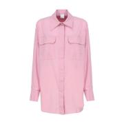 Roze Katoenen Overhemd met Zakdoekjes Pinko , Pink , Dames