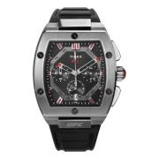 Animal Chrono Siliconen Horloge Timex , Black , Heren