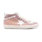 Kleur-Blok Sneakers met Ster Patch Golden Goose , Pink , Dames