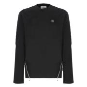 Zwarte Crewneck Sweatshirt met Hexagon Logo Philipp Plein , Black , He...