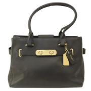 Pre-owned Leather totes Coach Pre-owned , Black , Dames