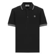 Zwarte Polo Shirt met Hexagon Logo Philipp Plein , Black , Heren