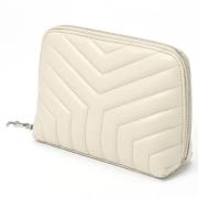 Pre-owned Leather pouches Yves Saint Laurent Vintage , Beige , Dames