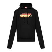 Hoodie S-Ginn-Hood-K41 Diesel , Black , Heren