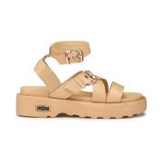 Bruine Lage Sandalen voor Vrouwen Cult , Brown , Dames