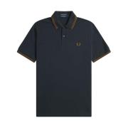 Klassiek Poloshirt Nachtgroen/Karamel Fred Perry , Black , Heren