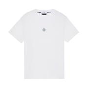 Witte Katoenen Jersey Korte Mouw Tee Stone Island , White , Heren