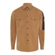 Militaire Camera Strap Shirt Alexander McQueen , Brown , Heren