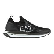 Zwart-Witte Trail Sneakers Emporio Armani EA7 , Black , Heren