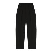 Zwarte linnen en zijden broek Cortana , Black , Dames