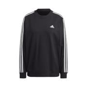 3-Stripes Sweatshirt voor Vrouwen Adidas , Black , Dames