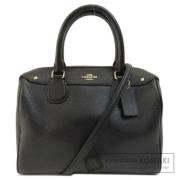 Pre-owned Leather handbags Coach Pre-owned , Black , Dames