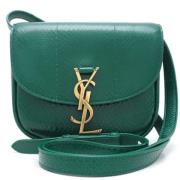 Pre-owned Fabric shoulder-bags Yves Saint Laurent Vintage , Green , Da...