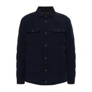 Navy Gewatteerde Jas Moorer , Blue , Heren