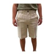 Beige Chino Shorts Elastische Taille Rits Liu Jo , Beige , Heren