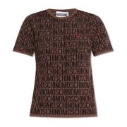 Trui met logo Moschino , Brown , Dames