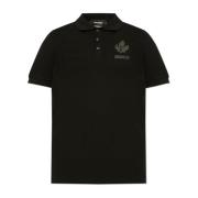 Polo met logo Dsquared2 , Black , Heren