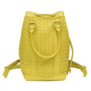 Pre-owned Fabric backpacks Bottega Veneta Vintage , Yellow , Dames