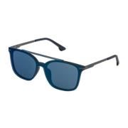 Blauwe Metalen Zonnebril Police , Blue , Unisex