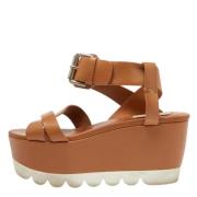 Pre-owned Leather sandals Chloé Pre-owned , Brown , Dames