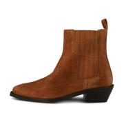 Suede Chelsea Boot Pointy Toe Design Shoe the Bear , Brown , Dames