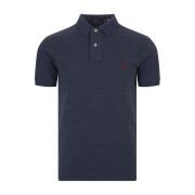 Blauw Polo Shirt Katoen Piqué Icoon Ralph Lauren , Blue , Heren